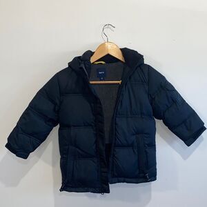 GAP Kids Boys Black Puffer Jacket XS (4-5)
